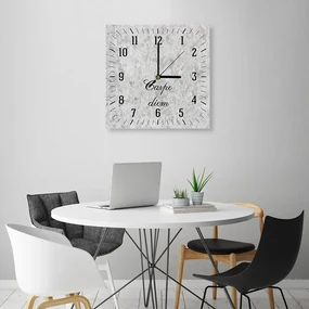 Gario Hodiny na stenu Carpe diem na ľahkom kameni Rozmery: 80 x 80 cm