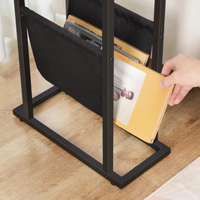 Odkládací stolek Fido 40 cm černý/čirý