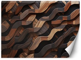 Gario Fototapeta Drevené abstraktné vlny Materiál: Vliesová, Rozmery: 350 x 245 cm