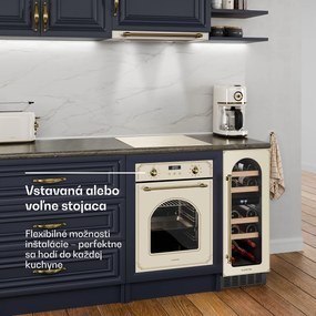 Klarstein Vinovilla Victoria 17 Duo chladnička na víno, 2 chladiace zóny, Dotykové ovládanie, 17 fliaš, 4 police