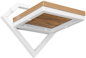 Nástěnný květinový stojan DORON bílý/dub craft