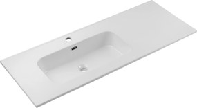 Comad Nábytkové keramické umývadlo s odkladacou plochou GO 2 120CM L DP, 121x46 cm, biela lesklá