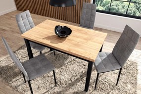 Dekorstudio Obdĺžnikový jedálenský stôl 120 × 68 cm – Dub zlatý Craft / Čierne nohy