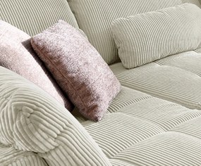 Rohová sedacia súprava MP-IN14007, krémová štruktúrovaná látka