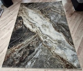 Moderný koberec Villa 847 v hnedo-sivom prevedení Rozmer: 60x100 cm