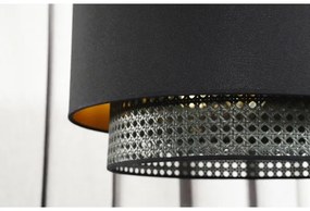 Duolla - Luster na lanku BOHO RATTAN 1xE27/15W/230V pr. 45 cm čierna