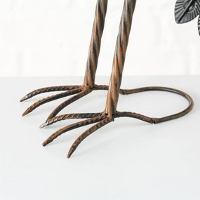 Záhradná kovová figúrka Peafowl, 78 cm, modrá
