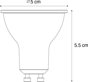 Sada 5 stmievateľných LED žiaroviek GU10 7W 600 lm 2700K