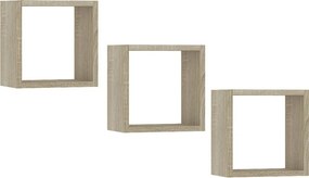 Súprava políc Kika 25x25 cm dub sonoma