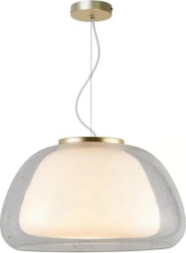 Nordlux - Závesné svietidlo na lanku JELLY 1xE27/40W/230V biela/číra pr. 39 cm