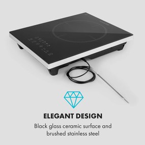 Klarstein Cook n Roll, indukčná varná doska, 2000 W, 3h časovač, 10 úrovní výkonu, čierna