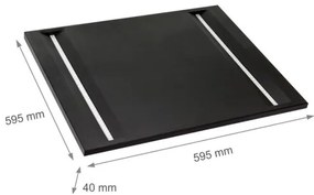 LED Panel ALGINE LED/44W/230V 60x60 cm 4000K UGR<16 čierna