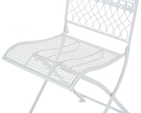 Kovová skladacia stolička Kiran (SET 2 ks) - Biela