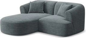 Tmavosivá menčestrová rohová pohovka (ľavý roh/s leňoškou) Campi – Cosmopolitan Design