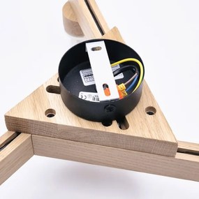 Prisadený luster ANTONIO 3xE14/40W/230V dub