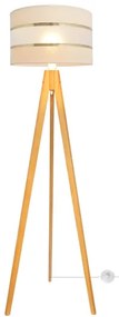 Stojacia lampa HELEN 1xE27/15W/230V krémová/zlatá/dub