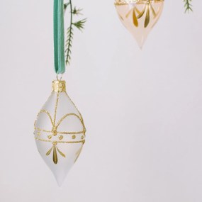 Bella Rose Sklenená vianočná ozdoba Oliva Mat