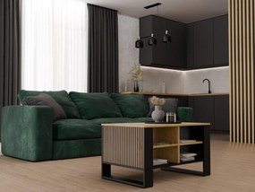 Konferenční stolek LAWA Modern 4P Slim dub artisan/černý