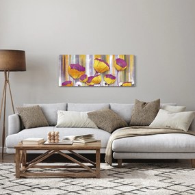 Obraz - Ilustrácie kvetov (120x50 cm)