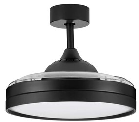 LED čierne moderné stropné svietidlo Nevma s diaľkovým ovládaním