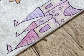 Detský koberec protišmykový BAMBINO 61400 krémový / ružový