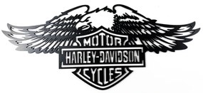 Veselá Stena Drevená nástenná dekorácia Harley Davidson orol čierny
