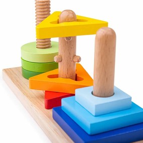 Bigjigs Toys Nasaď a otoč, drevená hračka