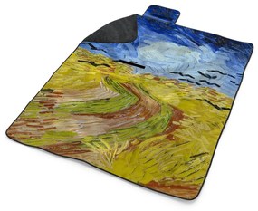 Sablio Plážová deka Pšeničné pole s vranami - Vincent van Gogh: 200x140 cm