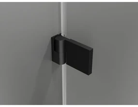 Mexen Lunar-B L pravý výklopný sprchový kút 90 x 80 cm, číre sklo, čierna matná, 832L-090-080-66-00-P