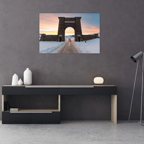 Obraz brány, Yellowstone (90x60 cm)