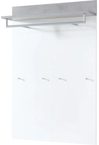 Germania Vešiakový panel Topix 96x29x147 cm biely a betónový 426454