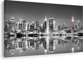 Obrázok - New York a fialový mrakodrap (90x60 cm)