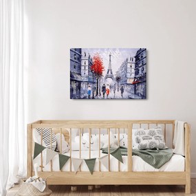Obraz uličky v Paríži, olejomaľba (90x60 cm)