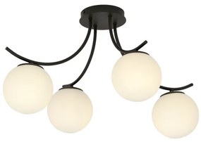 Prisadený luster BOSTON 4xE14/10W/230V čierna