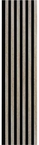 Akustické dekoračné panely, dub sonoma 3D lamely na filcovom podklade, rozmer 270 x 30 cm, IMPOL TRADE