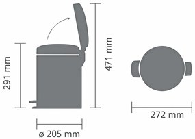 Brabantia Pedálový kôš NewIcon 5L Zelená