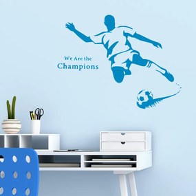 Veselá Stena Samolepka Futbalista Farba: modrá, Veľkosť: 40 x 30 cm