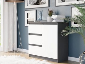 Komoda R-80-S3 so zásuvkami 80 cm - rôzne farebné prevedenia sonoma