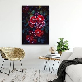 Gario Obraz na plátne Červené kvety na pozadí listov Rozmery: 40 x 60 cm