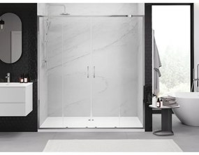 Mexen Exo, 2-krídlové posuvné 170x200 cm, 6mm číre sklo, chrómový profil, 8152-170-000-01-00