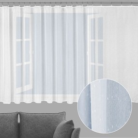 Voál biely s olovkom vzor Prší - ZAC-014 výška 160 cm Šitie na mieru