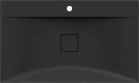 Mexen Poli, umývadlo na dosku z konglomerátu 1/O 80 x 48 cm, čierna matná, 23028071