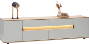 XXXLutz NÍZKA KOMODA, sukový dub, farba duba, svetlosivá, 225,6/54,2/48 cm Dieter Knoll - Komody - 001770000714