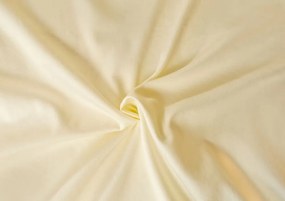 Saténové prestieradlo s gumou smotanové 180x200 cm
