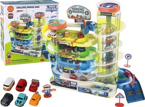 LEAN Toys Interaktívne viacpodlažné parkovisko pre autíčka svetlá a zvuky