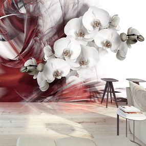 Artgeist Fototapeta - Orchid in red Veľkosť: 100x70, Verzia: Premium