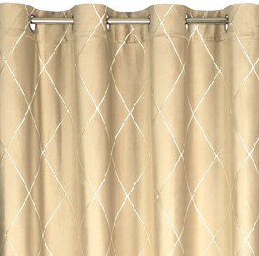 ZATEMŇOVACÍ ZÁVES NA KRÚŽKOCH PIERRE CARDIN MARGO 140X250 CM BÉŽOVÁ