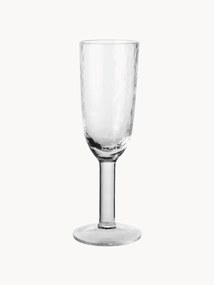 Ručne fúkané poháre na sekt Hammered, 4 ks