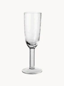 Ručne fúkané poháre na sekt Hammered, 4 ks