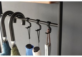 Čierny stojan na dáždniky s drevenou policou Yamazaki Tower